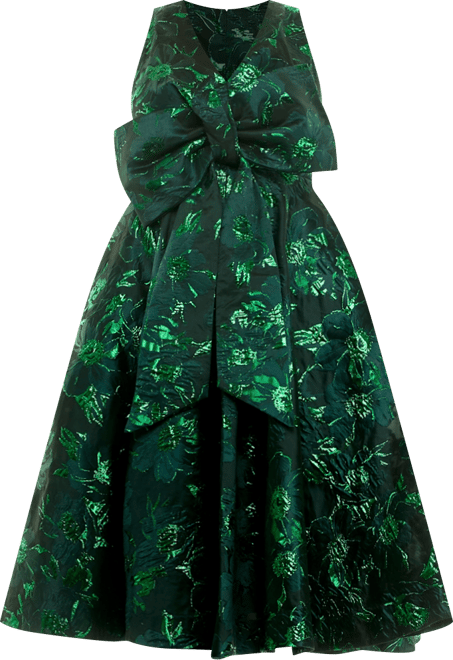 Women's V-Neck Bow Detail Dress