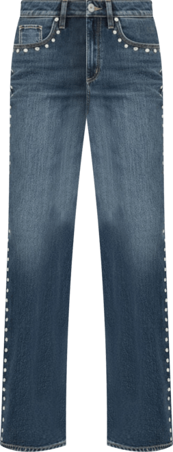 Women's Highly Desirable High Rise Studded Trouser Leg Jeans