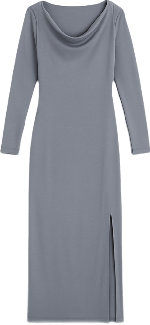 Women's Cowlneck Long-Sleeve Maxi Dress, Macy's Exclusive
