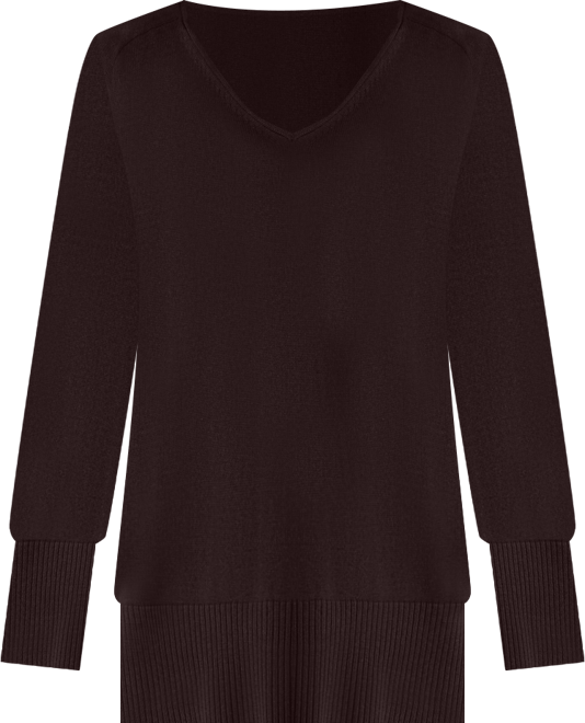 Women's V-Neck Long-Sleeve Sweater
