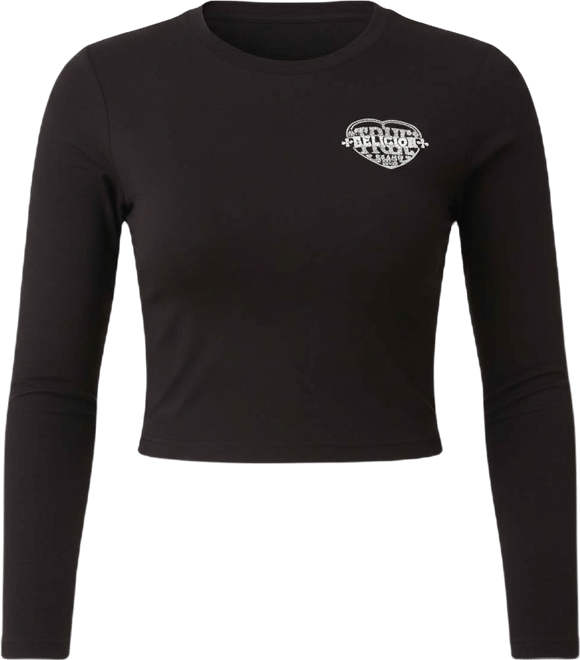 Women's Long Sleeve Glitter Puff Heritage Baby T-Shirt