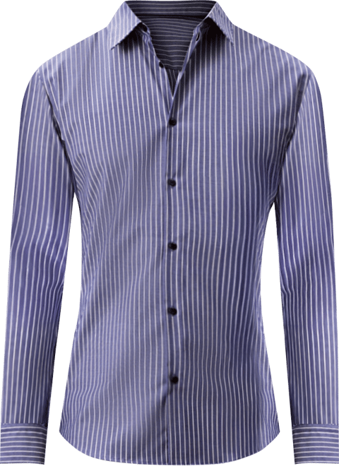 Men's Stretch Striped Slim Button-Down Shirt