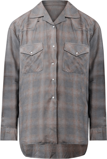 Men's Mem's Faded Print Flannel Shirt