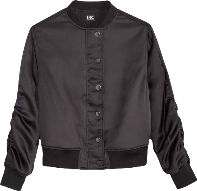 Women's Satin Bomber Jacket, Macy's Exclusive