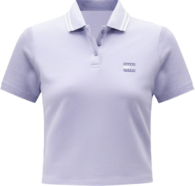 Women's Slim Badge Short-Sleeve Polo Top