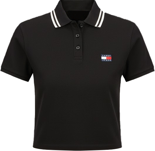 Women's Slim Badge Short-Sleeve Polo Top