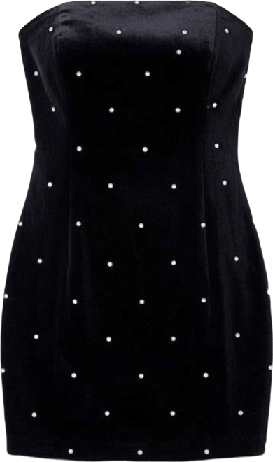Women's Velvet Rhinestone Mini Dress