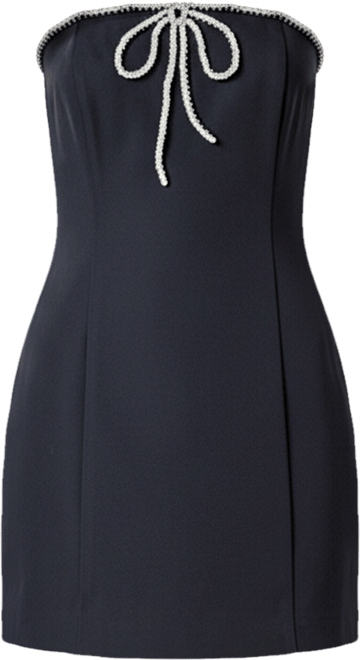 Women's Rhinestone Bow Tube Top Mini Dress