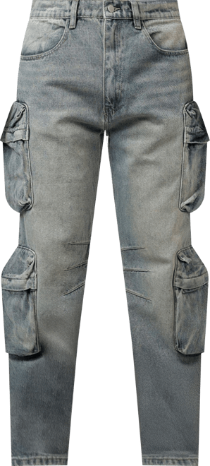 Men's V709 Wide Bellow Cargo Denim Jean's