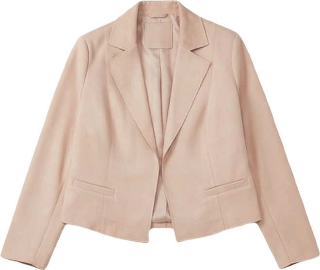 Plus Size Rosabella Faux Suede Notch Lapel Jacket