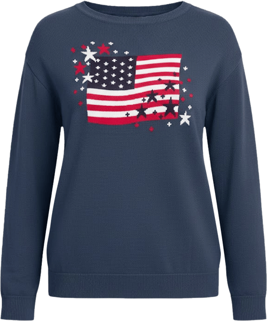 Women's Americana Long Sleeve Crewneck Sweater