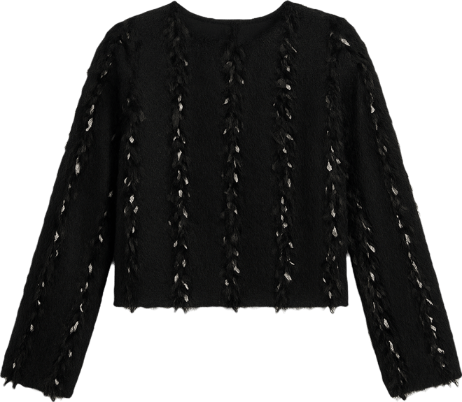 Women's Hanging Sequin Long Sleeve Top