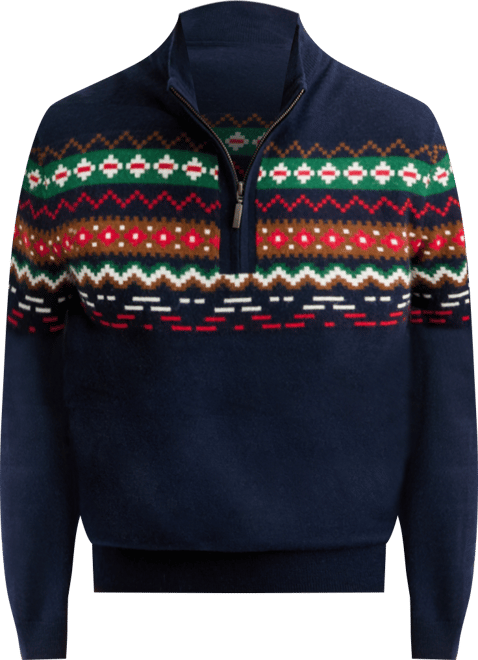 Men's Nordic Fair Isle Quarter-Zip Sweater, Macy's Exclusive