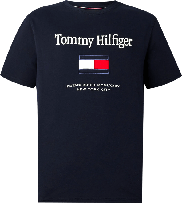 Men's Big & Tall Embroidered Flag T-Shirt