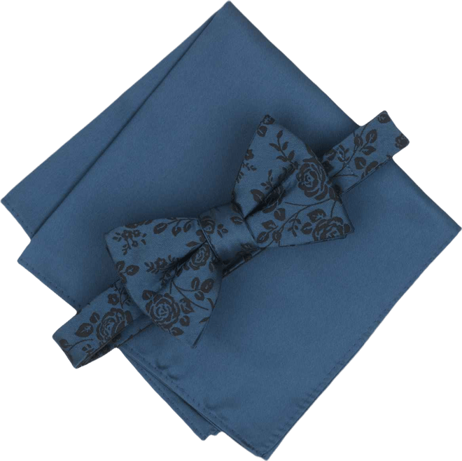 Men's Clark Floral Bow Tie and Pocket Square, 2-Piece Set, Macy's Exclusive