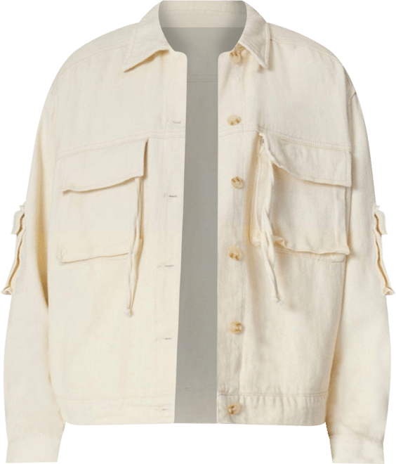 Men's Brushed Twill Cargo Jacket.