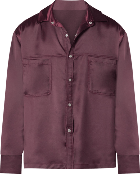 Men's Loiter Studded Satin Pajama Shirt