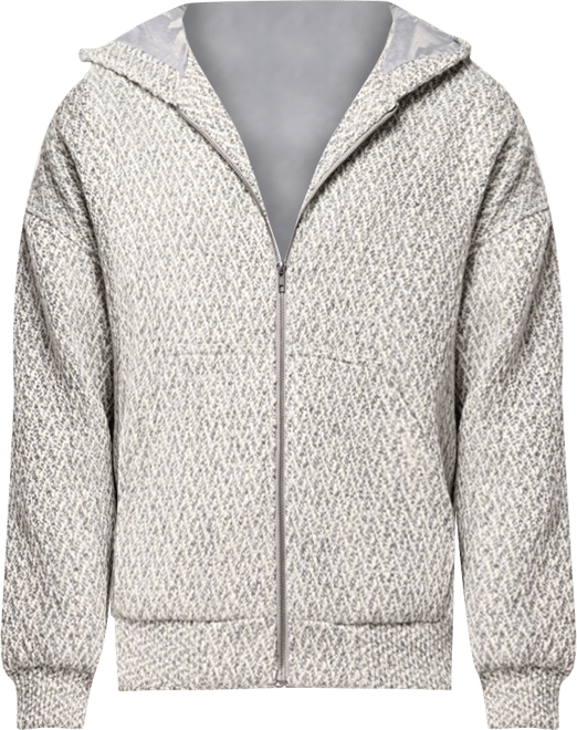 Men's Boucle Tweed Zip Hoodie