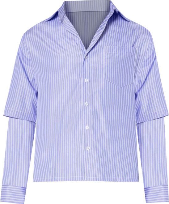 Men's Double Layer Pinstripe Shirt