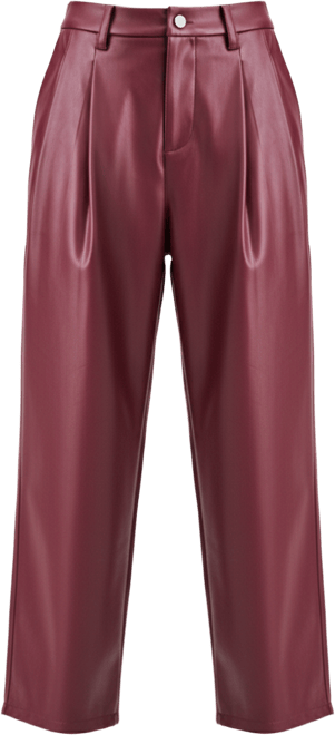 Women's Faux Leather Barrel-Leg Pants, Macy's Exclusive