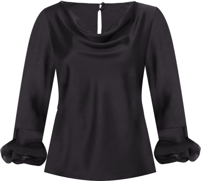 Women's Cowl Neck Tiered Top