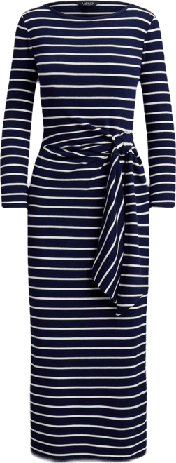 Women's Striped Tie-Front Dress