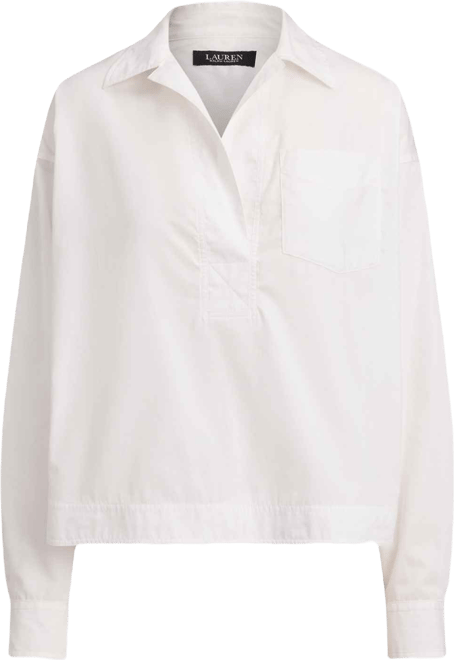 Women's Cropped Long-Sleeve Shirt