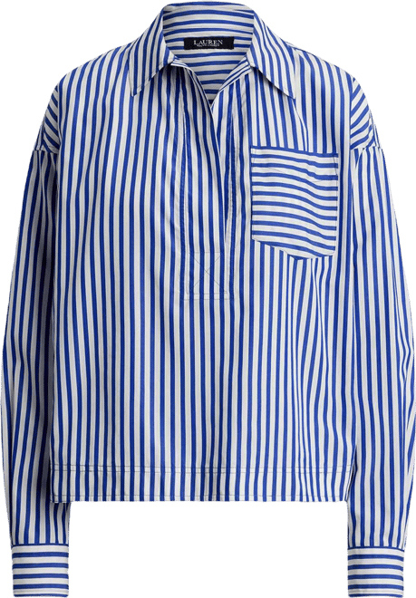 Women's Striped Crop Shirt