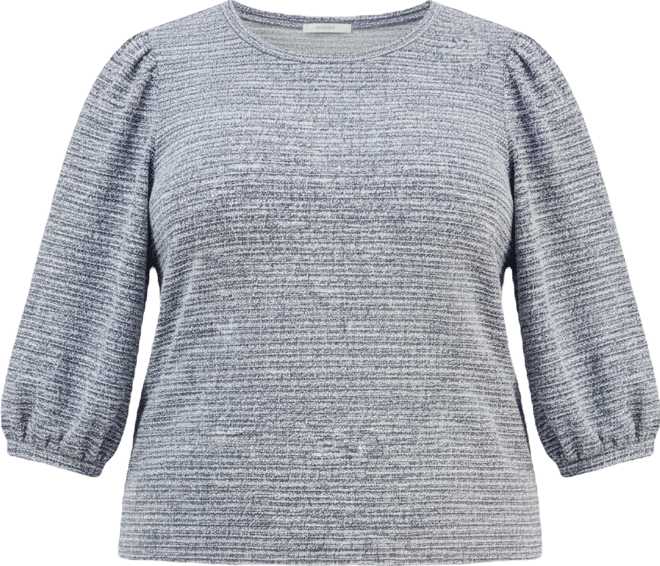 Ak Anne Klein Plus Size Balloon-Sleeve Crewneck Top
