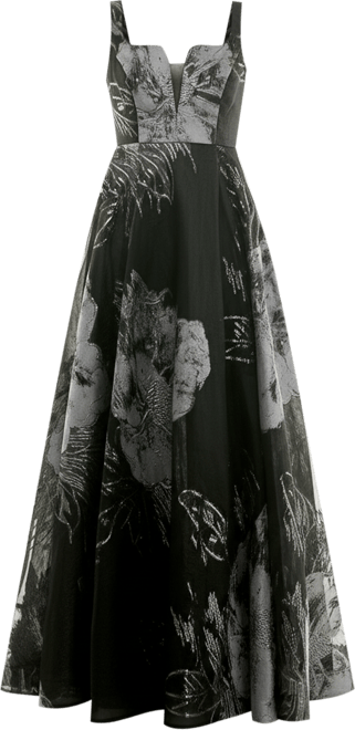 Women's Printed V-Neck Maxi Dress