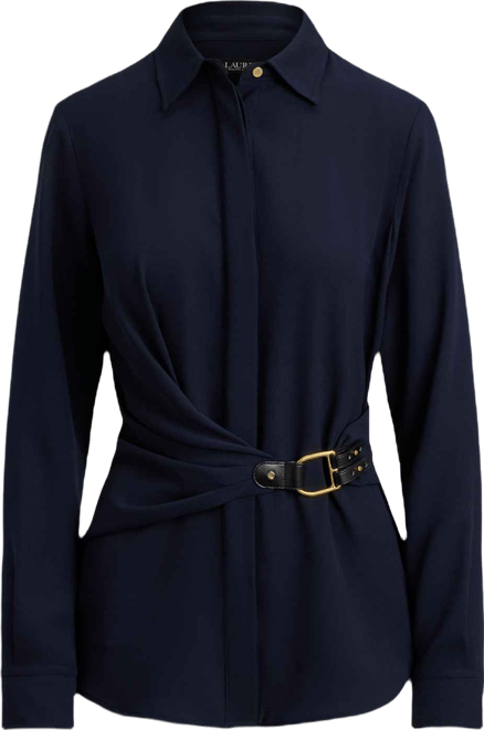 Women's Buckle Trim Top