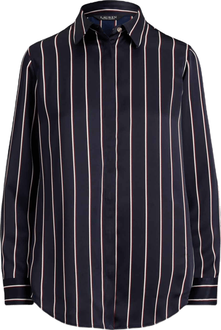 Women's Striped Charmeuse Shirt