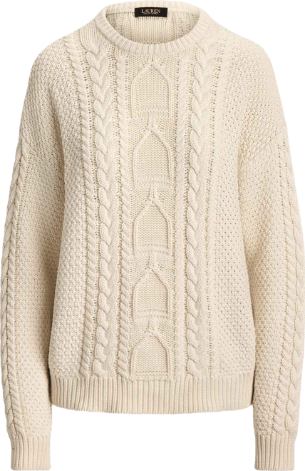 Women's Cable-Knit Crewneck Sweater