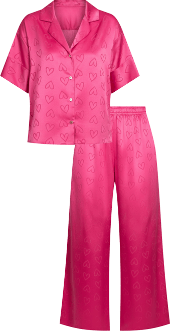 Women's Sleepwear Hot Kiss Satin Pajama Set