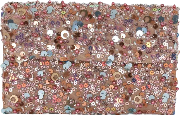 Woman's Aurora Beaded Mini Trapezoid Clutch