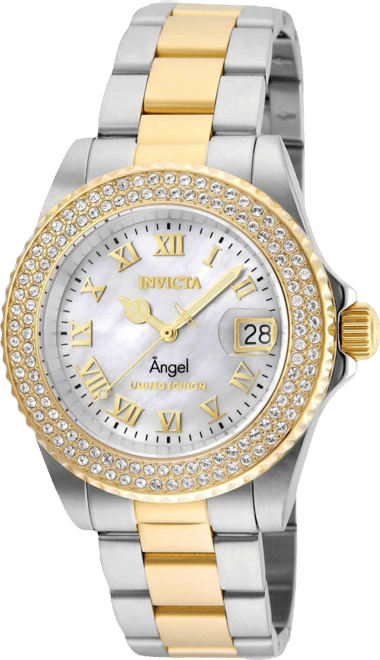 Women's 24616 Angel Quartz 3 Hand White Dial Watch
