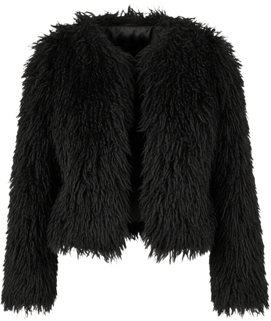 Women's Luxe Fluffy Faux Fur Coat
