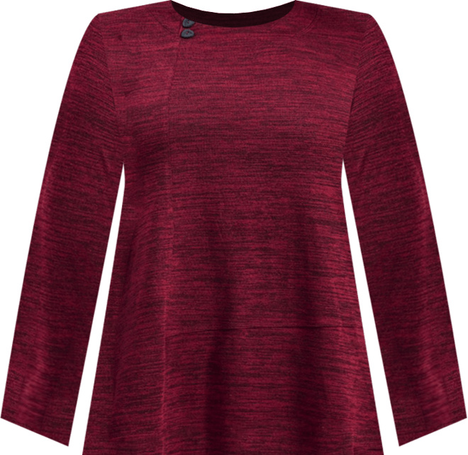 Women's Ruby Button Detail Hacci Top