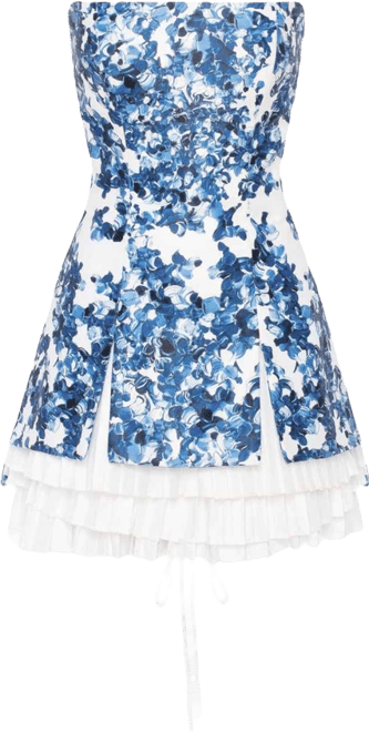 Women's Strapless Mini Dress With Accent Lacing