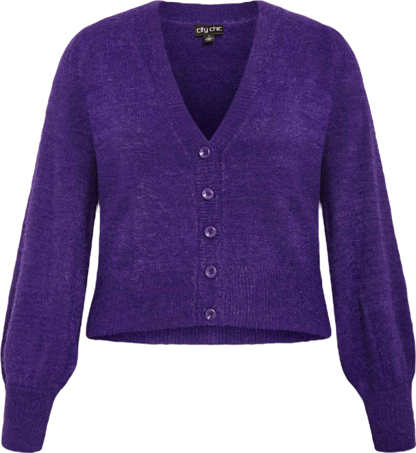 Women's Sweaters Fluffy Button Cardigan