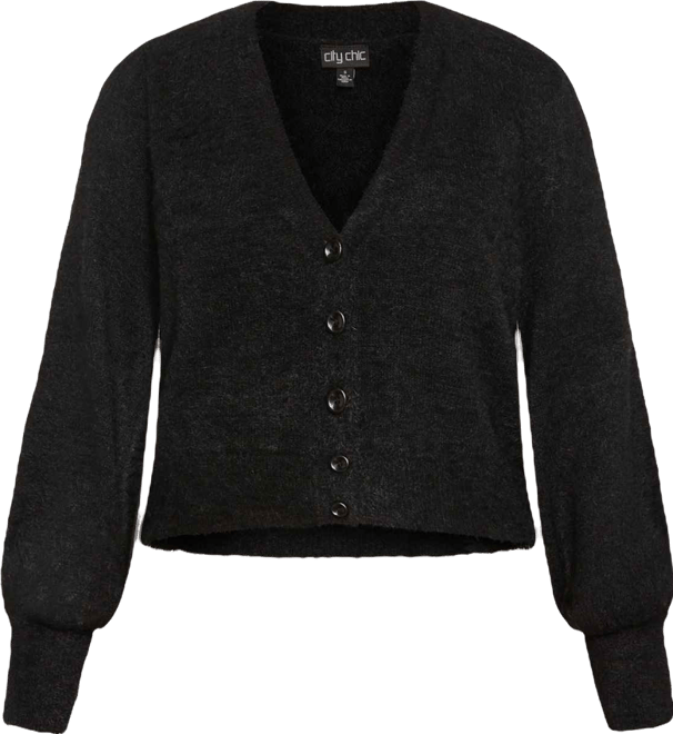 Women's Sweaters Fluffy Button Cardigan