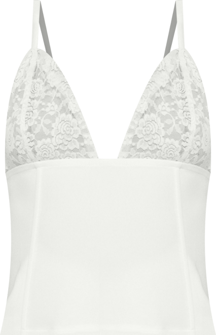 Women's Keesha Lacey Boned V Neck Top