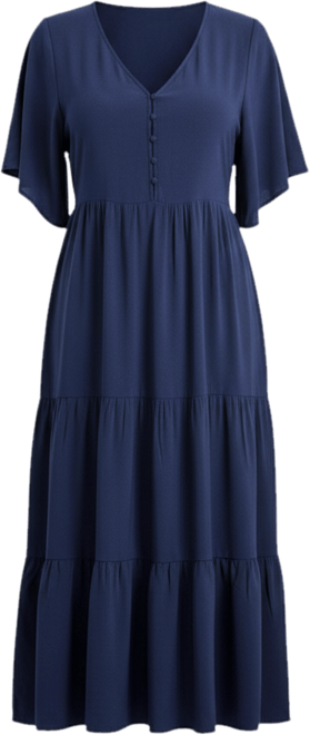 Women's Ivy Tiered Button Front Dress