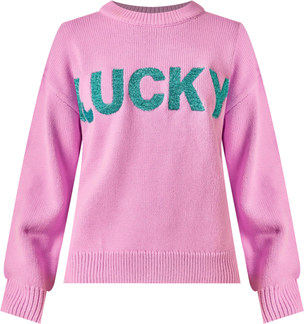 Women's Glitter Lettering Sweater