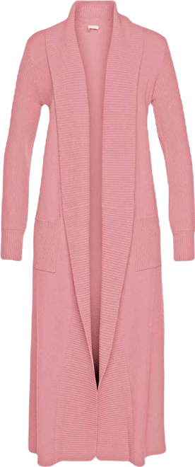 Women's Long Length Knit Cardigan With Pockets