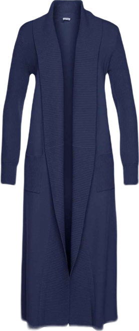 Women's Long Length Knit Cardigan With Pockets