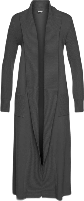 Women's Long Length Knit Cardigan With Pockets