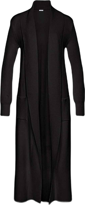 Women's Long Length Knit Cardigan With Pockets
