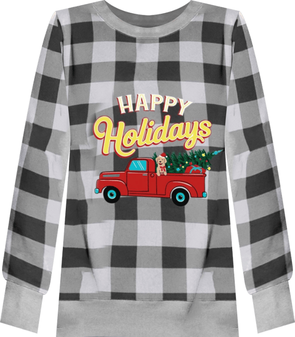 Plus Size Fleece Holiday Sweatshirt