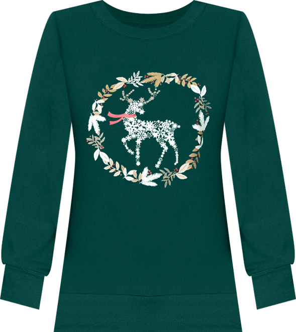 Plus Size Fleece Holiday Sweatshirt